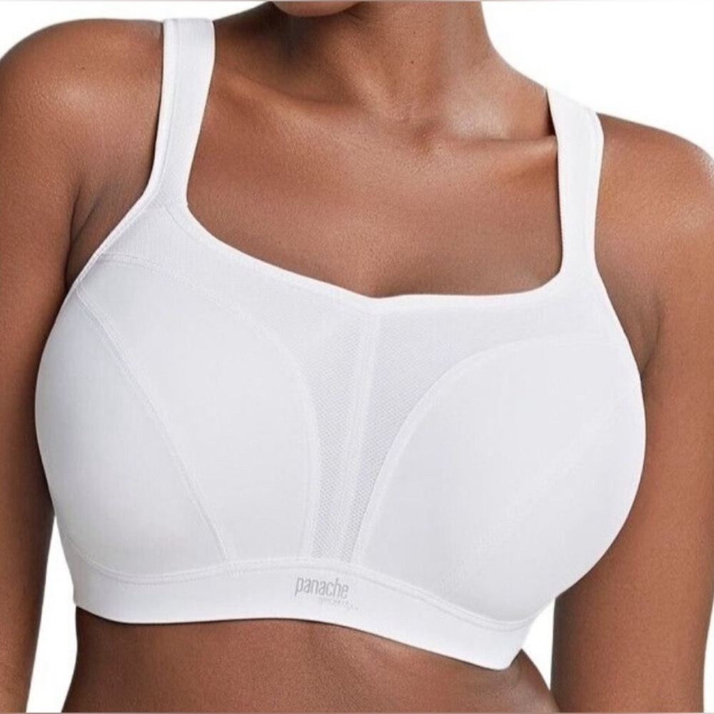 Panache Sports Bra White Sz 38K (US) - 38H (UK)